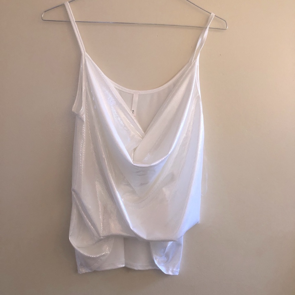 Metallic white blouse
